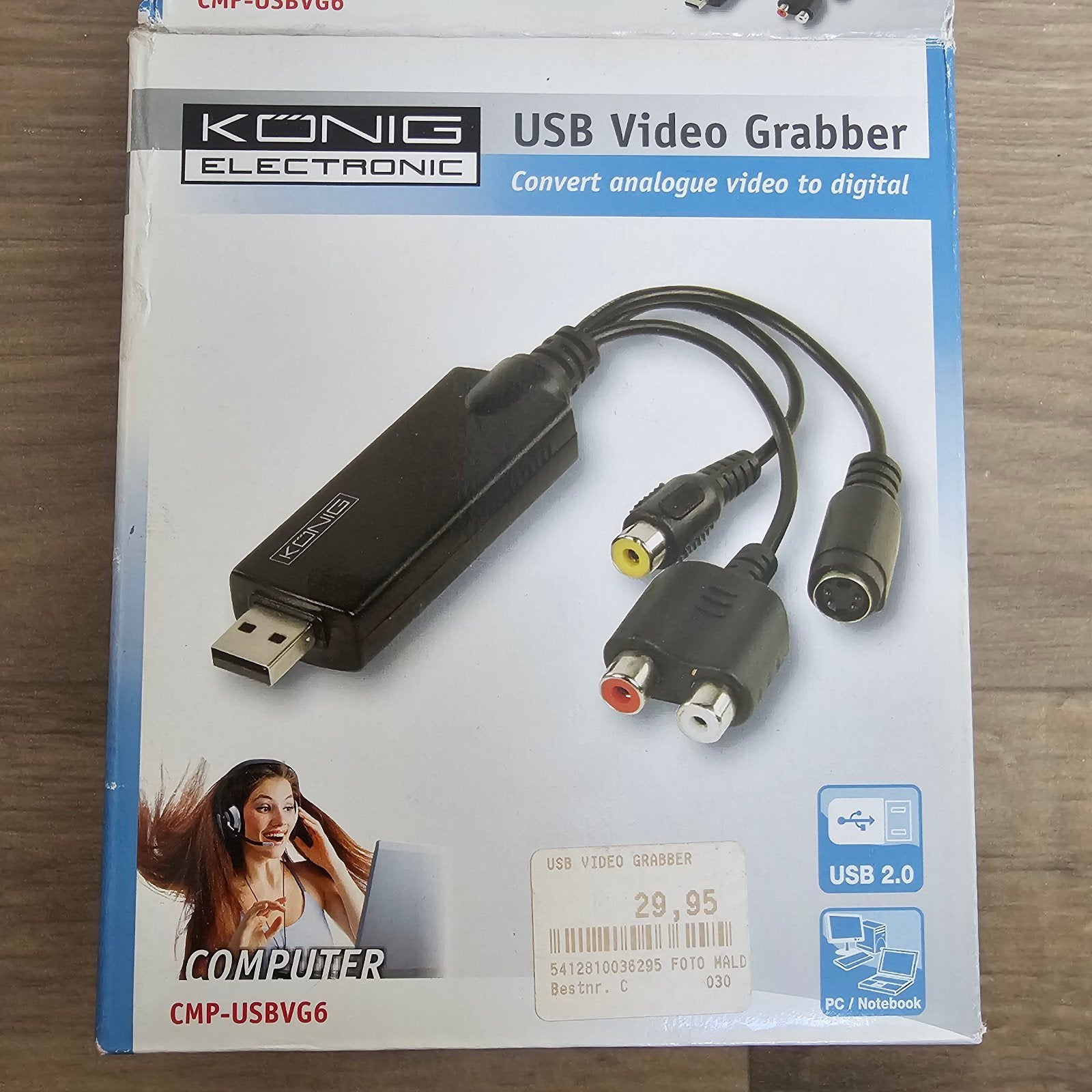 König USB Video Grabber - Analoog naar Digitaal Converter, Ophalen of Verzenden, Zo goed als nieuw