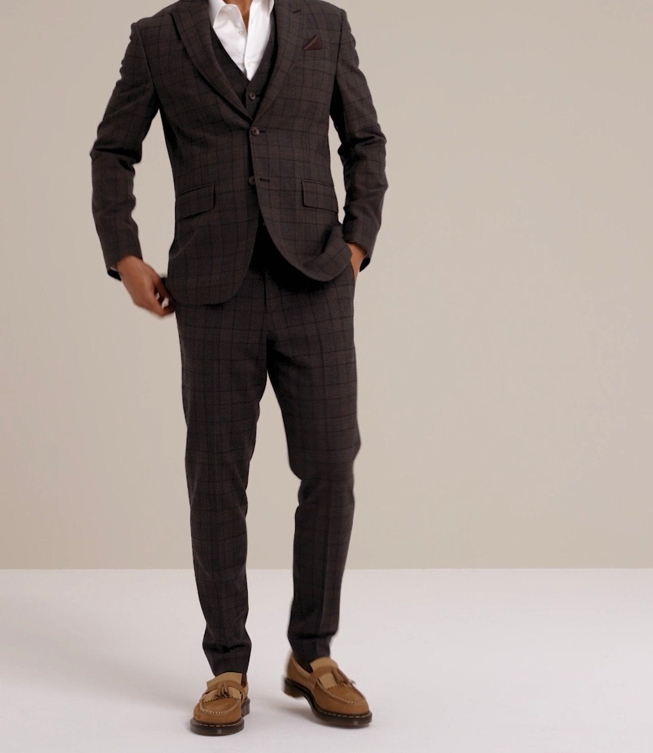Van Gils Slim Fit Kostuum - Maat 50/48, Verzenden, Zo goed als nieuw, Maat 48/50 (M), Grijs
