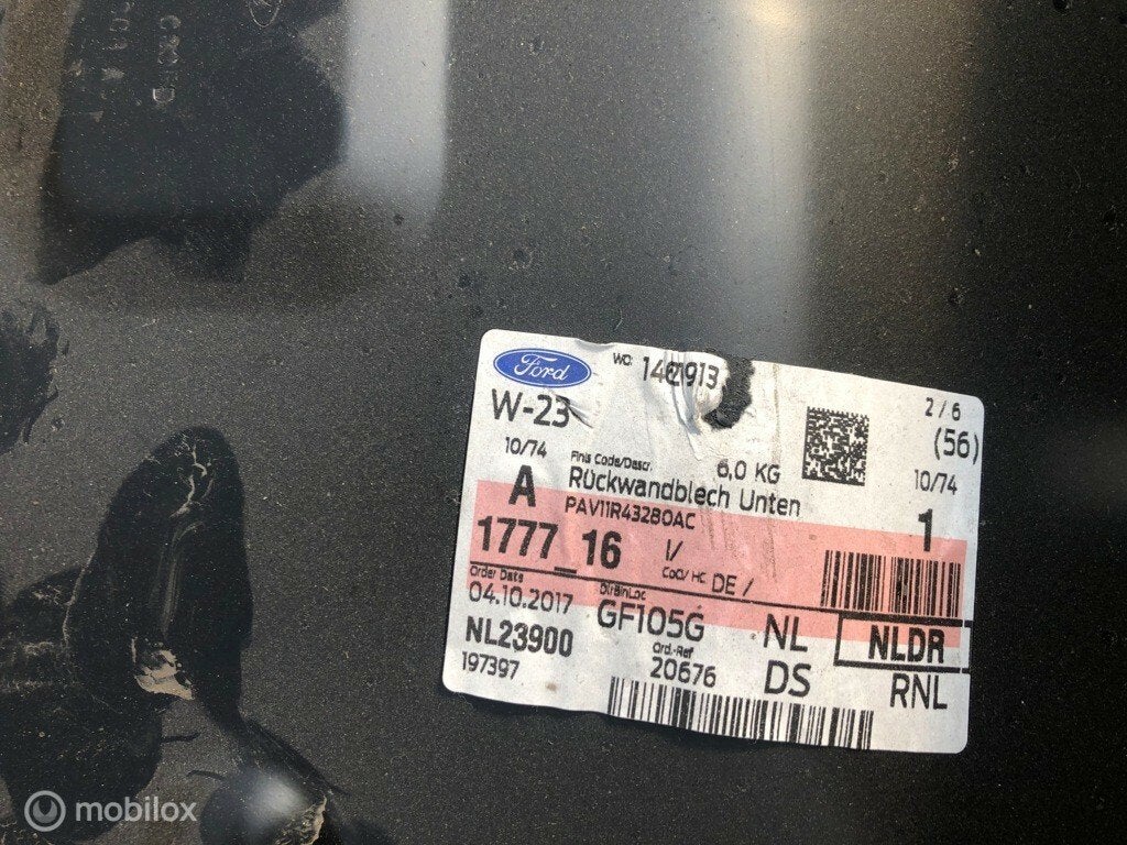 Kofferbakplaat achterplaat bodem ford b max  pav11r43280ac, Gebruikt, Achterklep, Ophalen of Verzenden