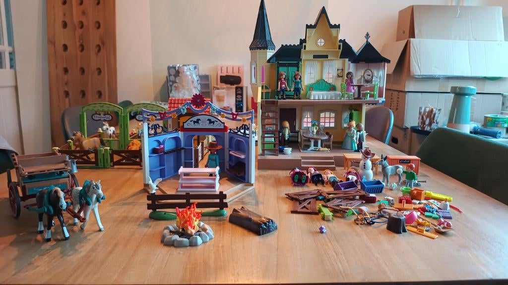 Grote Playmobil Spirit set - Manege, huis en accessoires, Kinderen en Baby's, Speelgoed | Playmobil, Ophalen, Gebruikt, Complete set