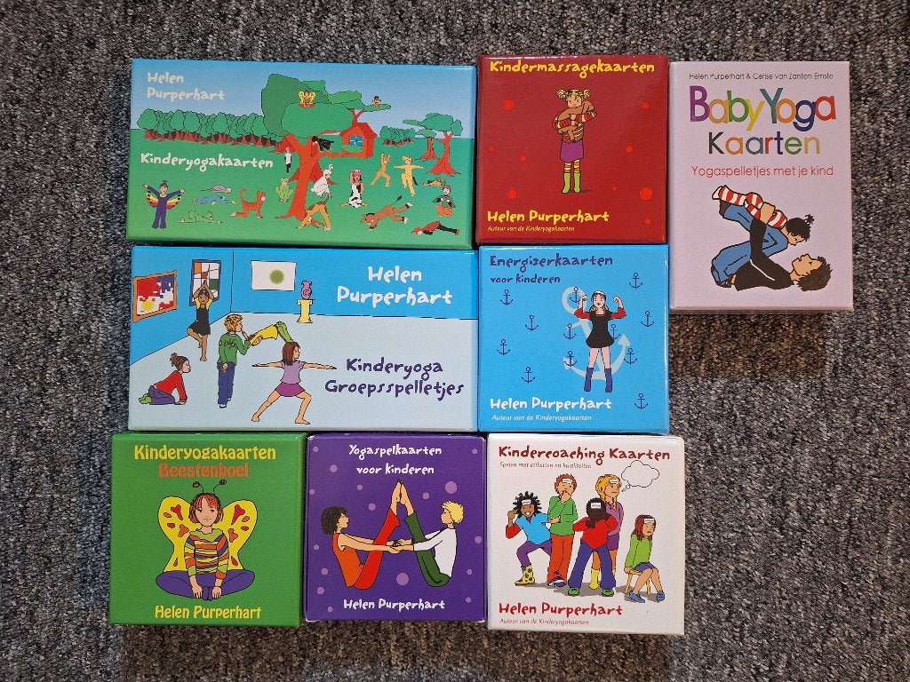 Helen Purperhart 11 stuks Kinderyoga, Meditatie & Spelletjes, Ophalen of Verzenden, Zo goed als nieuw, Meditatie of Yoga, Overige typen