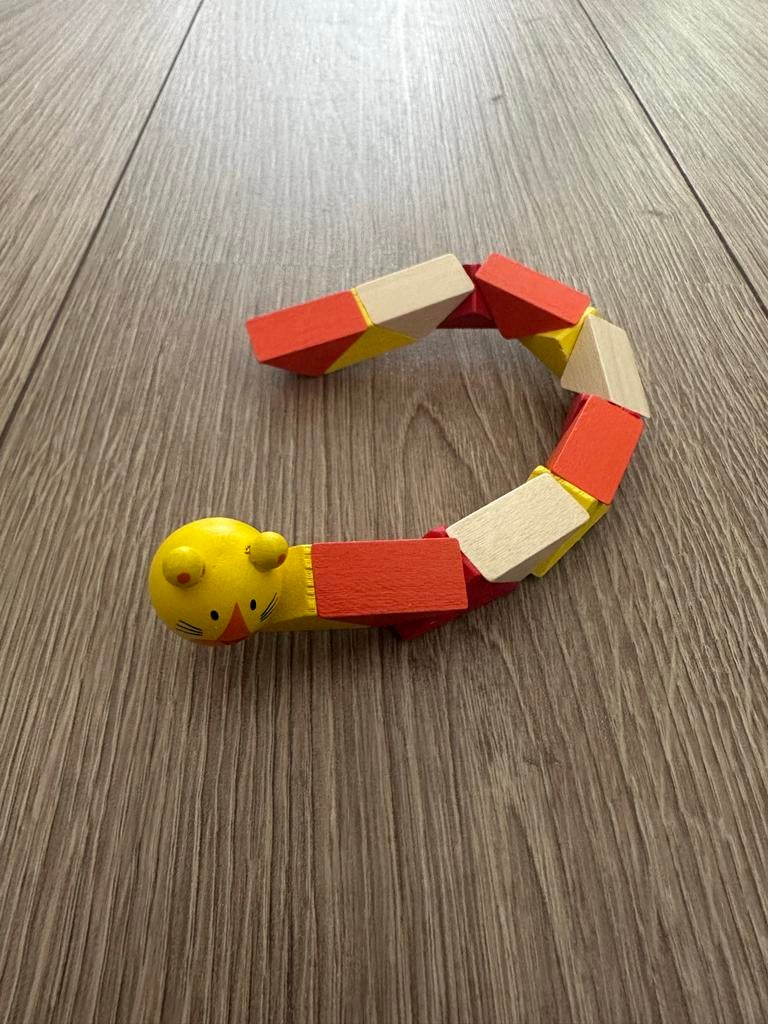 Houten beweegbare draak, Kinderen en Baby's, Speelgoed | Houten speelgoed, Ophalen of Verzenden, Gebruikt, Overige typen