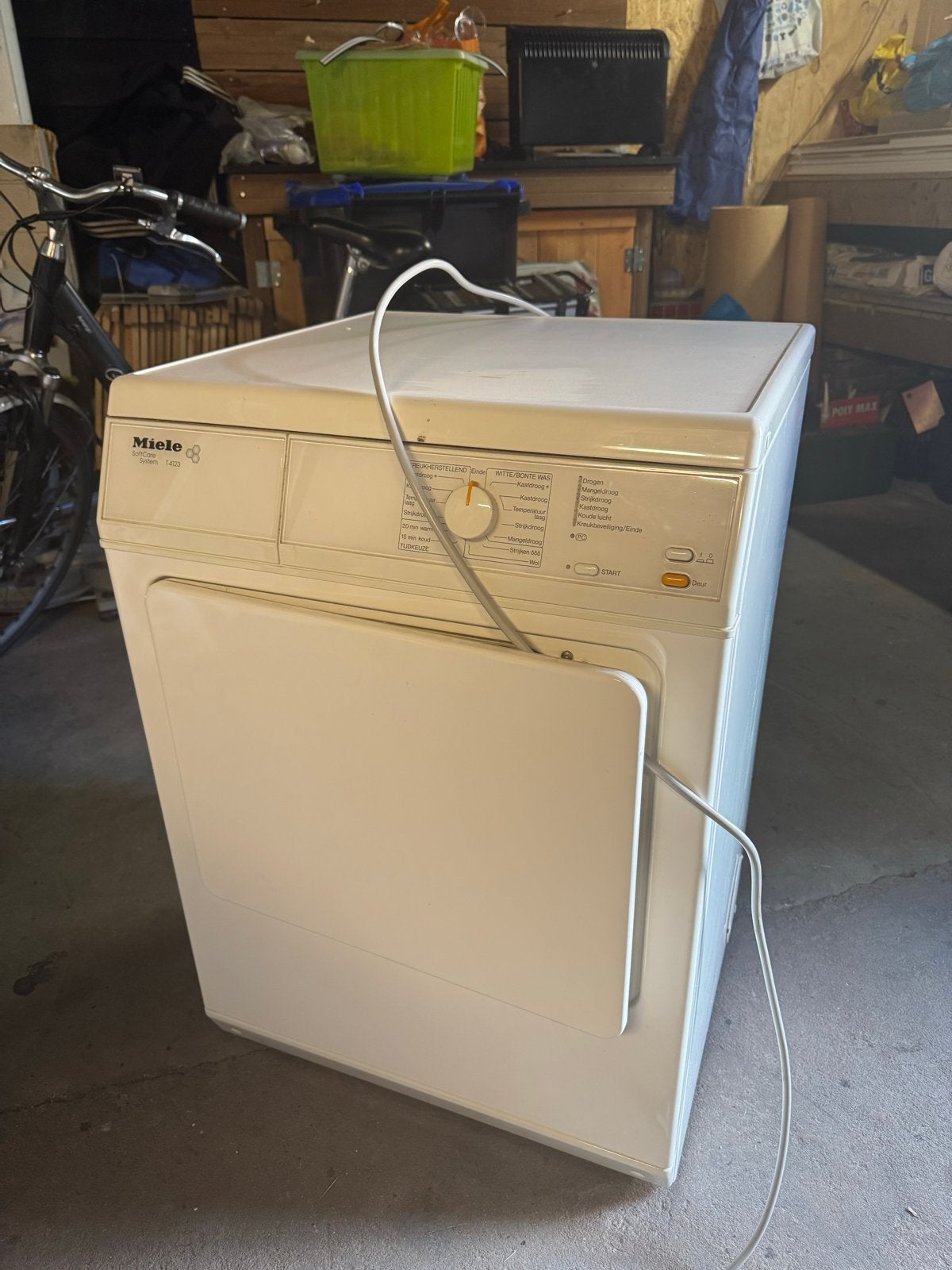 Miele T430 Afvoerdroger - Wit, Goede Staat, Ophalen, Wolprogramma, 6 tot 8 kg, Gebruikt