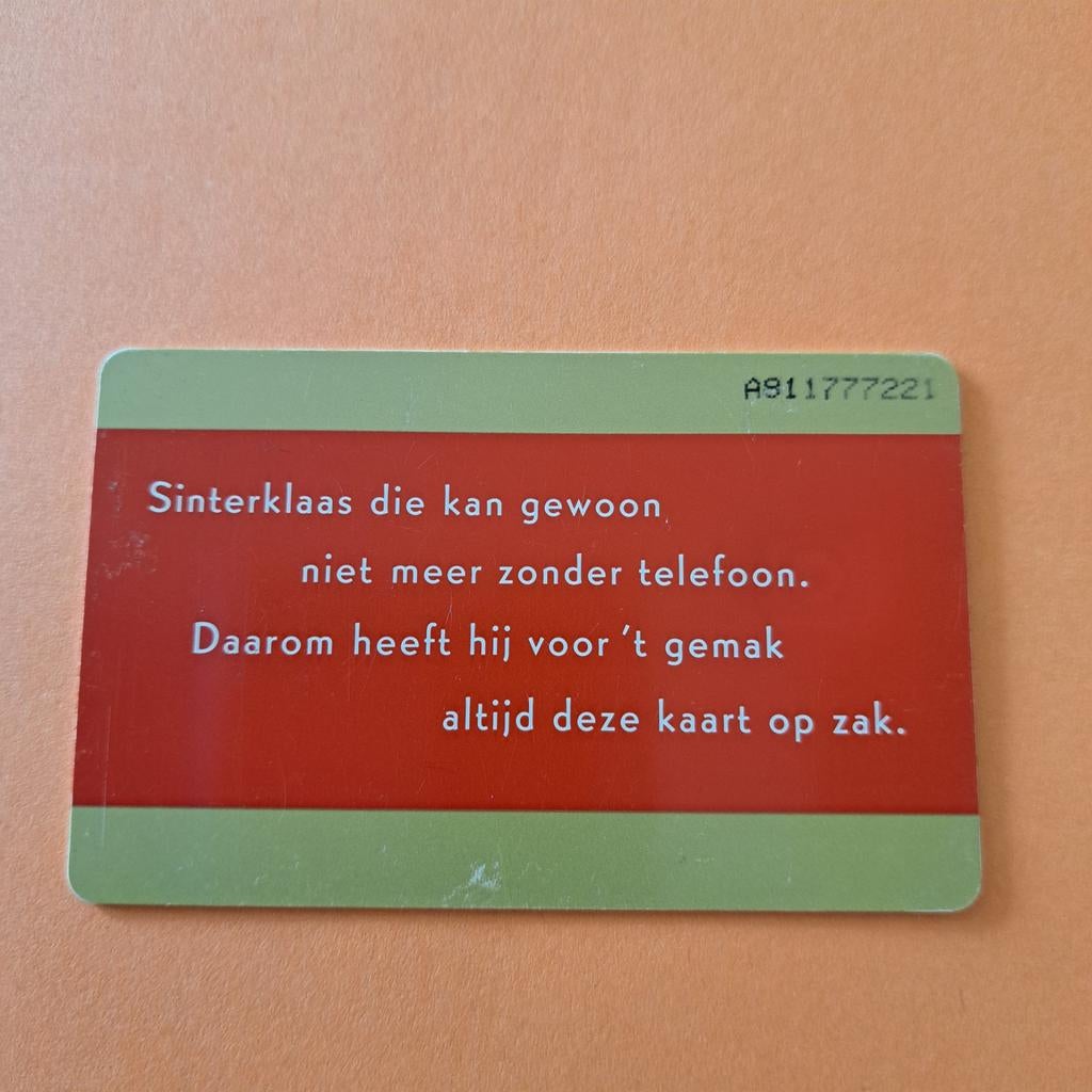 Telefoonkaart Sinterklaas PTT Telecom, Ophalen of Verzenden, Nederland