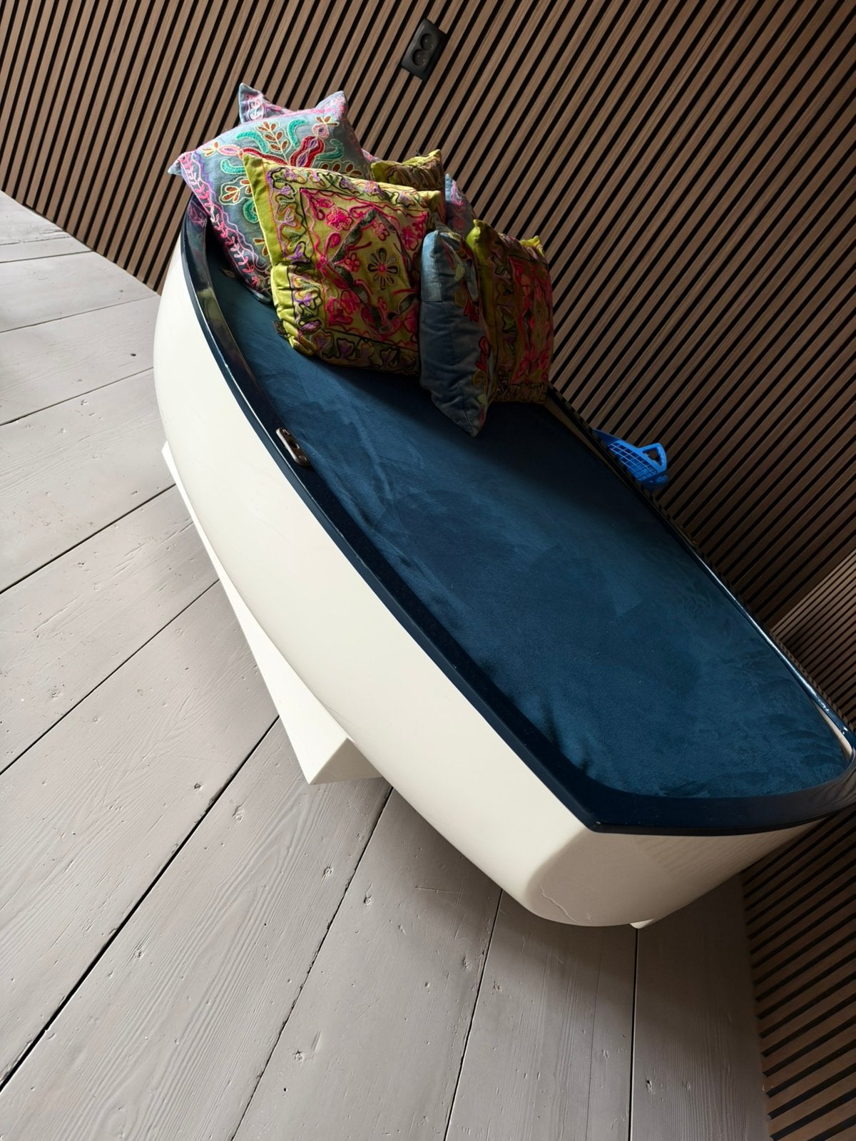 Orgineel botenbed te koop, Ophalen, 85 tot 100 cm, 140 tot 160 cm, Zo goed als nieuw
