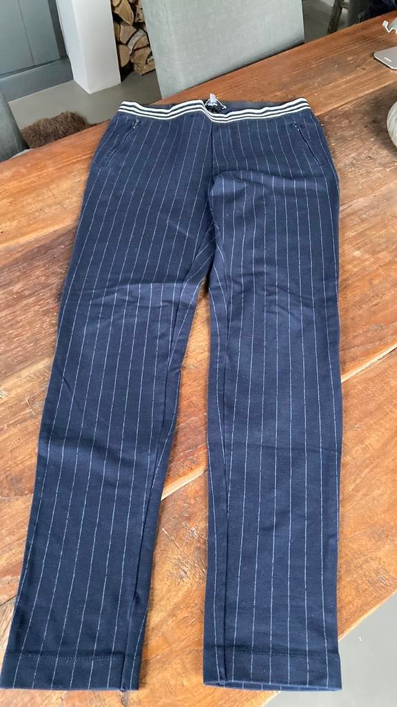 Sylver legging krijtstreep blauw/wit mt 36, Legging, Maat 36/38 (S), Blauw, Ophalen of Verzenden