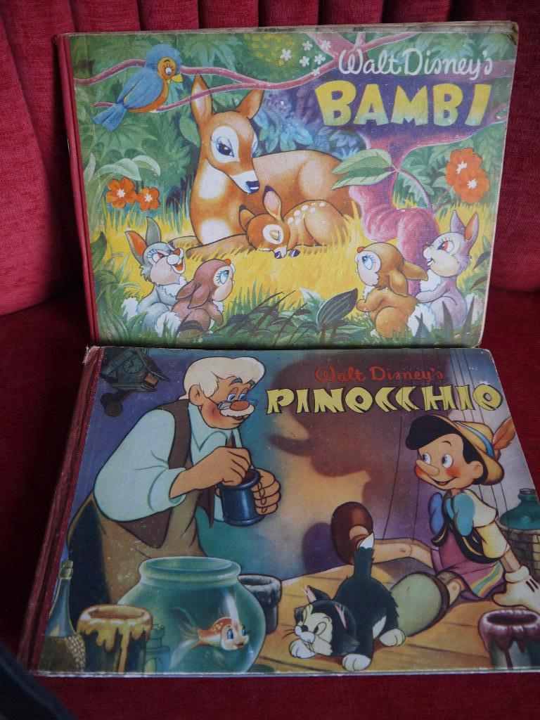 Bambi en Pinocchio Disney plaatjesboekjes, Ophalen of Verzenden, Gelezen, Walt Disney, Plaatjesalbum