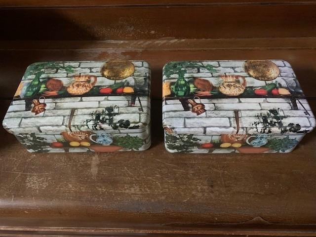 Vintage blikken Massilly France, Ophalen of Verzenden, Gebruikt, Overige