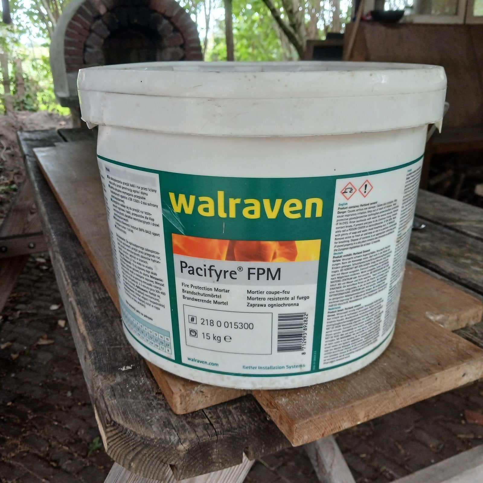 Vuurvaste mortel cement voor pizzaoven of schoorsteen, Ophalen, Gebruikt
