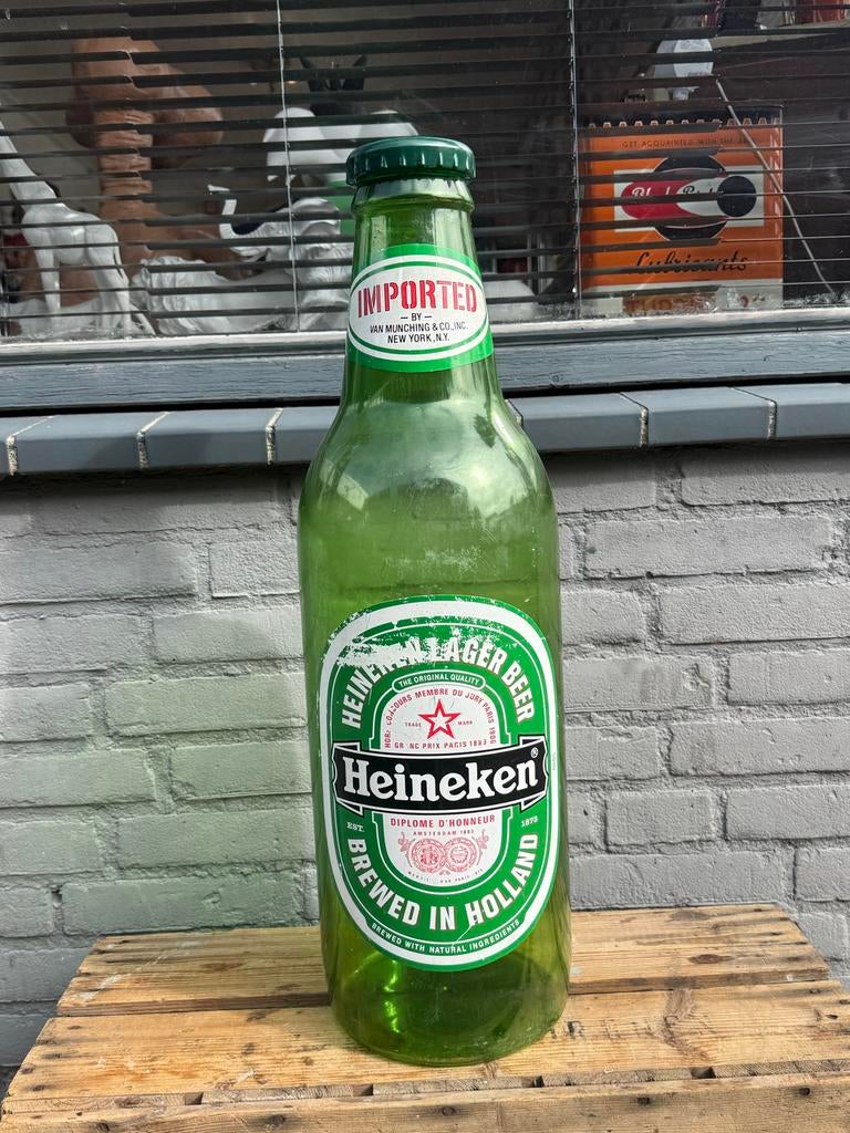 Grote decoratieve Heineken bierfles - Vintage look, Ophalen