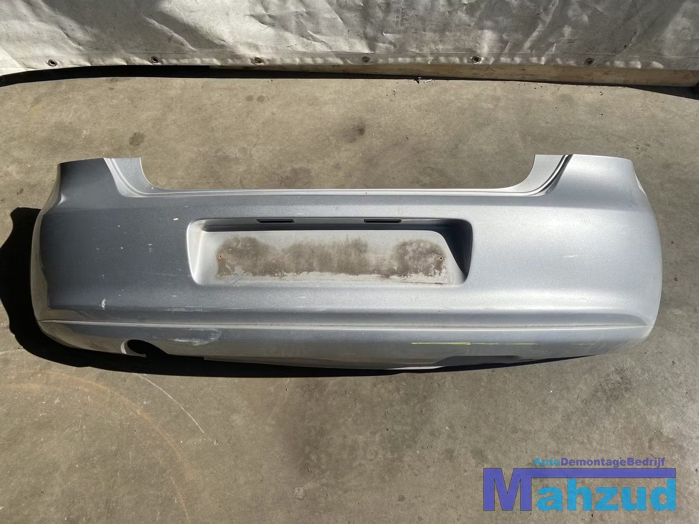 VW POLO 6R Zilver LA7W achterbumper bumper achter 2009-2016, Auto-onderdelen, Gebruikt, Volkswagen, Volkswagen AG, Achter