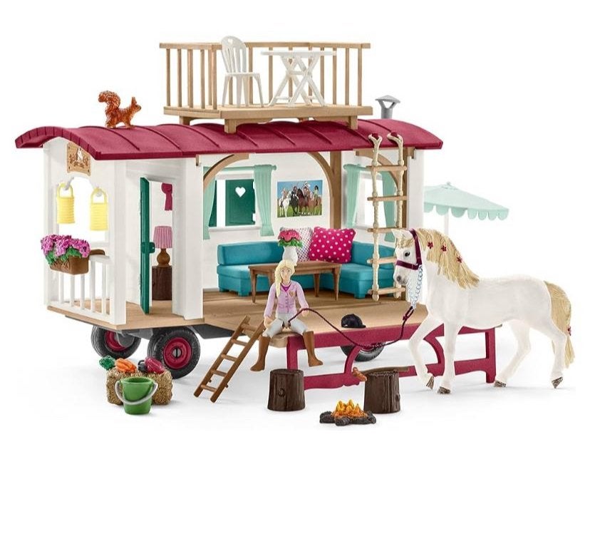 Schleich Horse Club set: Grote paardenstal met huis, Ophalen of Verzenden, Zo goed als nieuw, Meisje