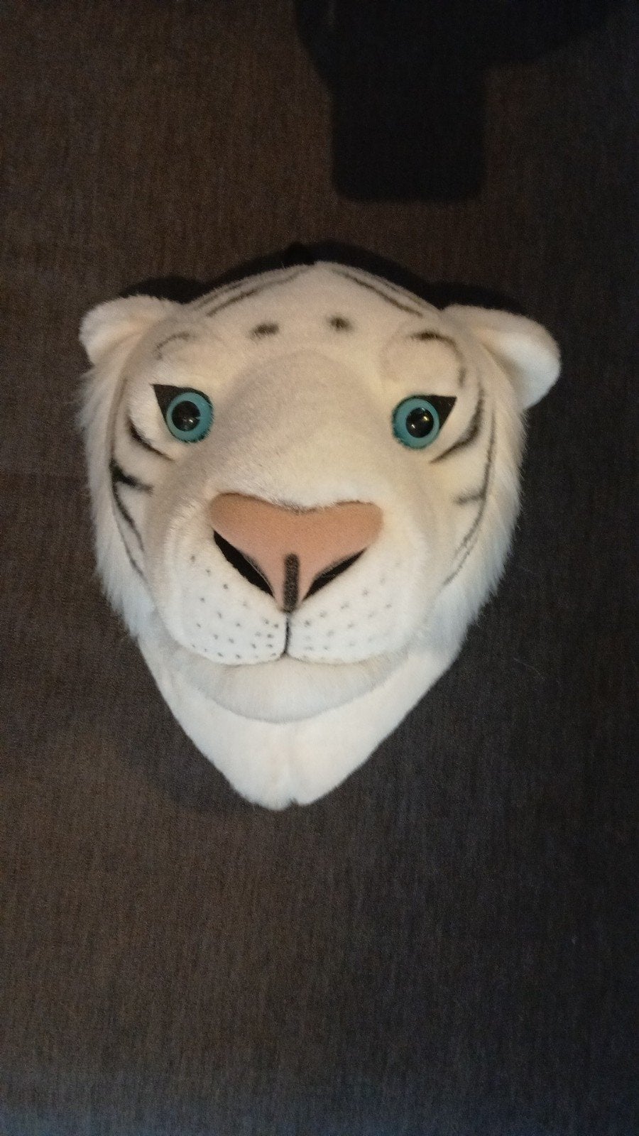Witte sneeuwtijger dierenkop, 30 cm, 25 cm, Decoratieobject, Ophalen of Verzenden