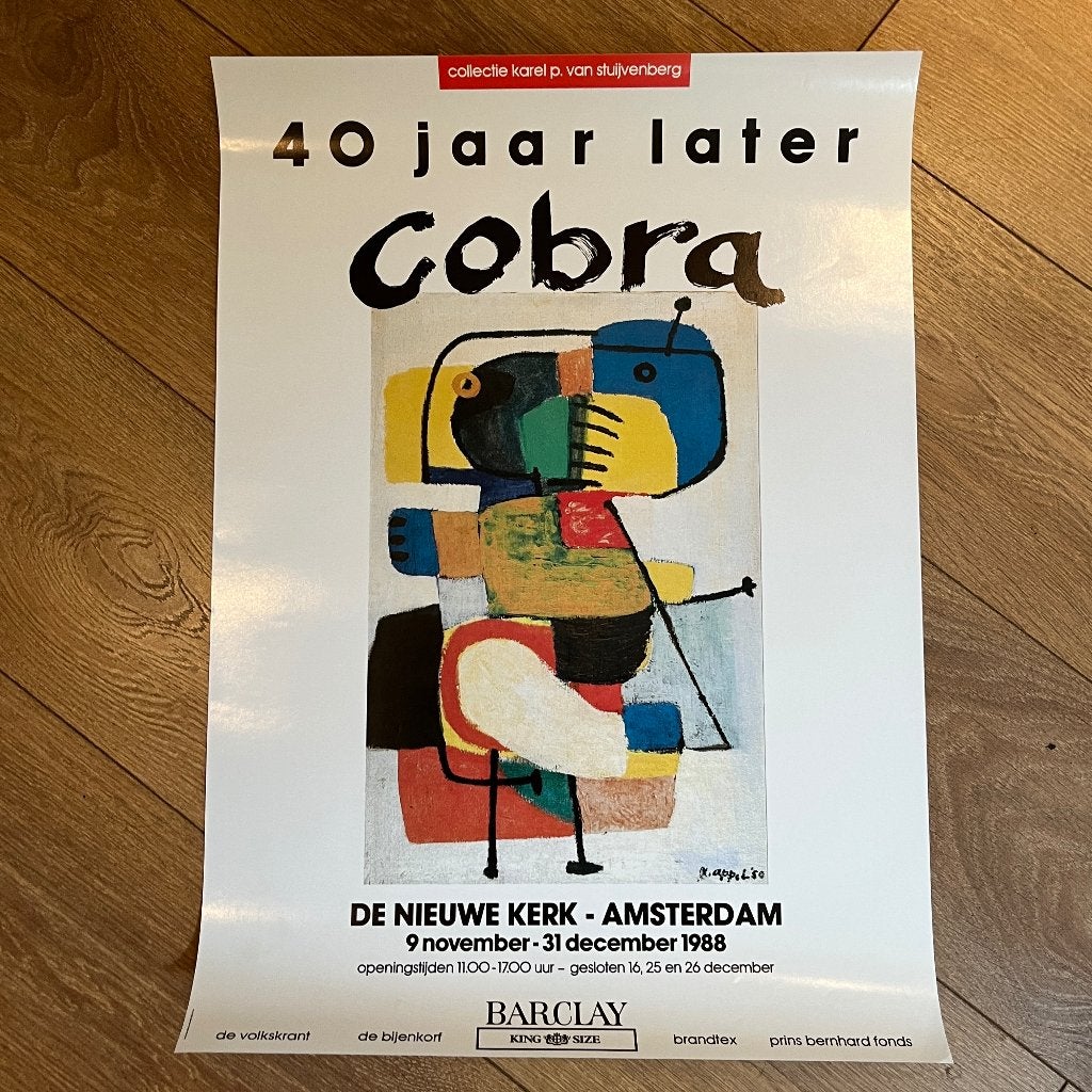 COBRA poster tentoonstelling 1988 vintage moderne kunst, Verzamelen, Posters, Rechthoekig Staand, Ophalen of Verzenden, Zo goed als nieuw