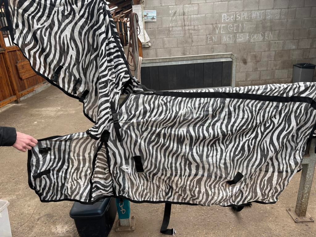 Zebra vliegendeken, Dieren en Toebehoren, Paarden en Pony's | Dekens en Dekjes, Ophalen, Zo goed als nieuw