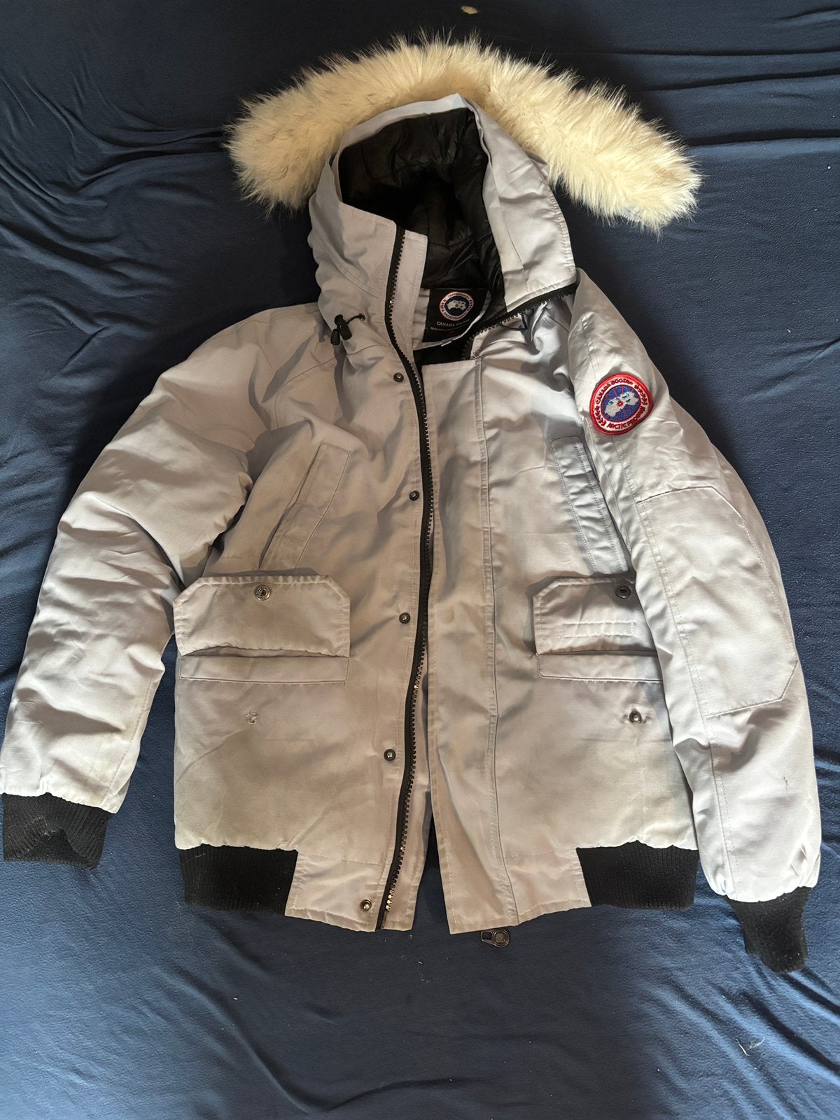 Canada goose jas, Ophalen of Verzenden, Gedragen, Maat 46 (S) of kleiner, Zilver