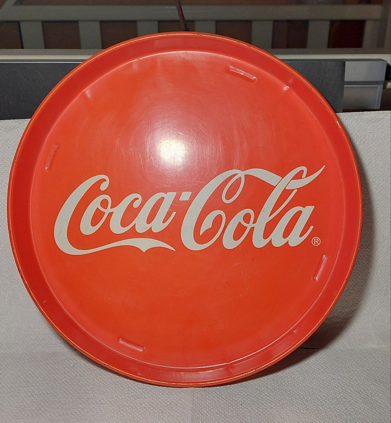 Coca Cola dienblad, metaal, oud, Ophalen of Verzenden, Gebruikt, Gebruiksvoorwerp