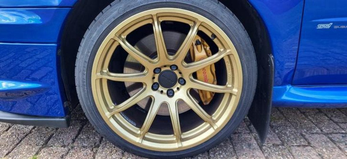 Rota velgen 5x100 voor Subaru Impreza STI - Goud, Ophalen, 18 inch, Gebruikt, Velg(en)