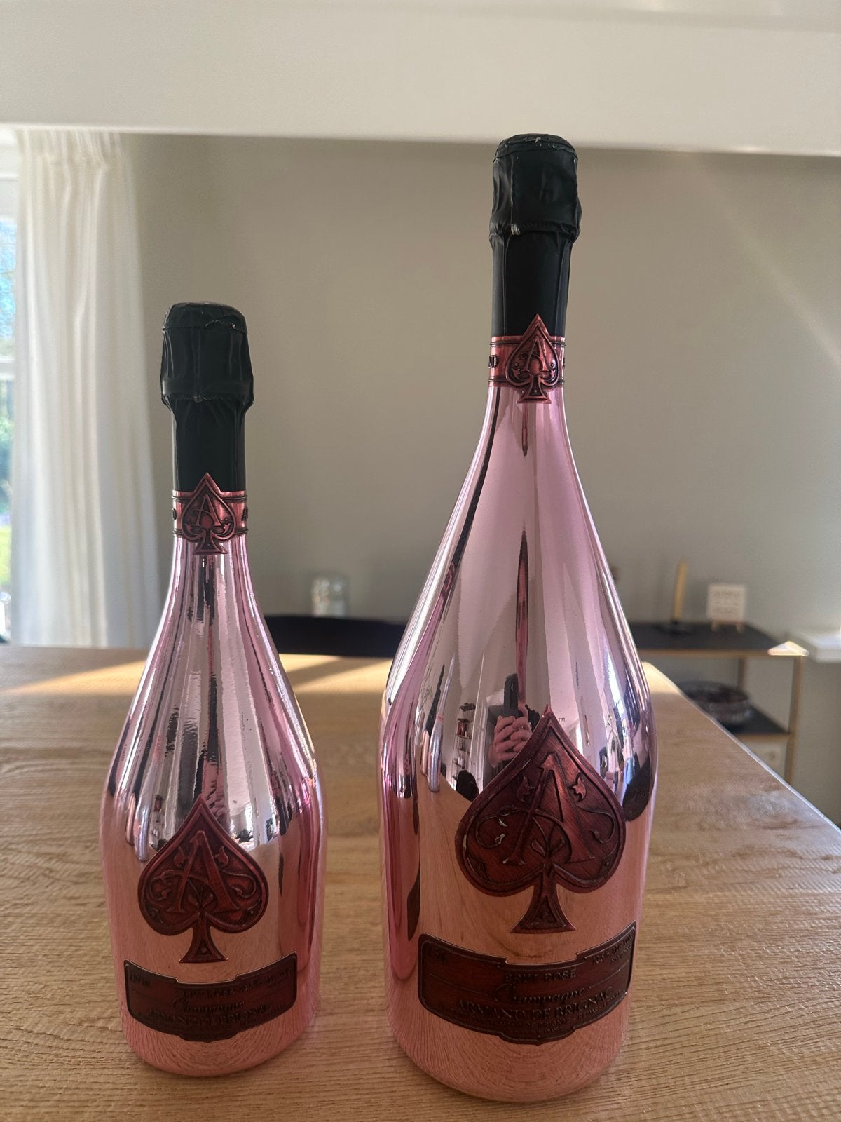 Dummy flessen Armand de Brignac Rosé (2 stuks), Ophalen of Verzenden, Zo goed als nieuw