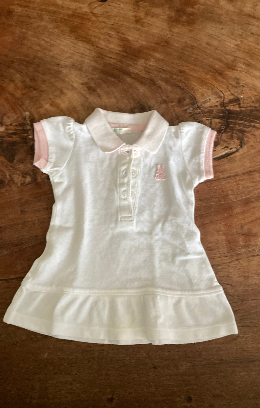Benetton baby poli jurkje maat 56, Ophalen of Verzenden, Zo goed als nieuw, Meisje, Jurkje of Rokje