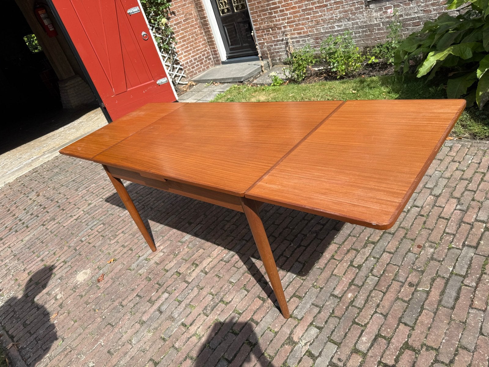 Uitschuifbare eettafel met 4 stoelen - Jaren '60, Ophalen