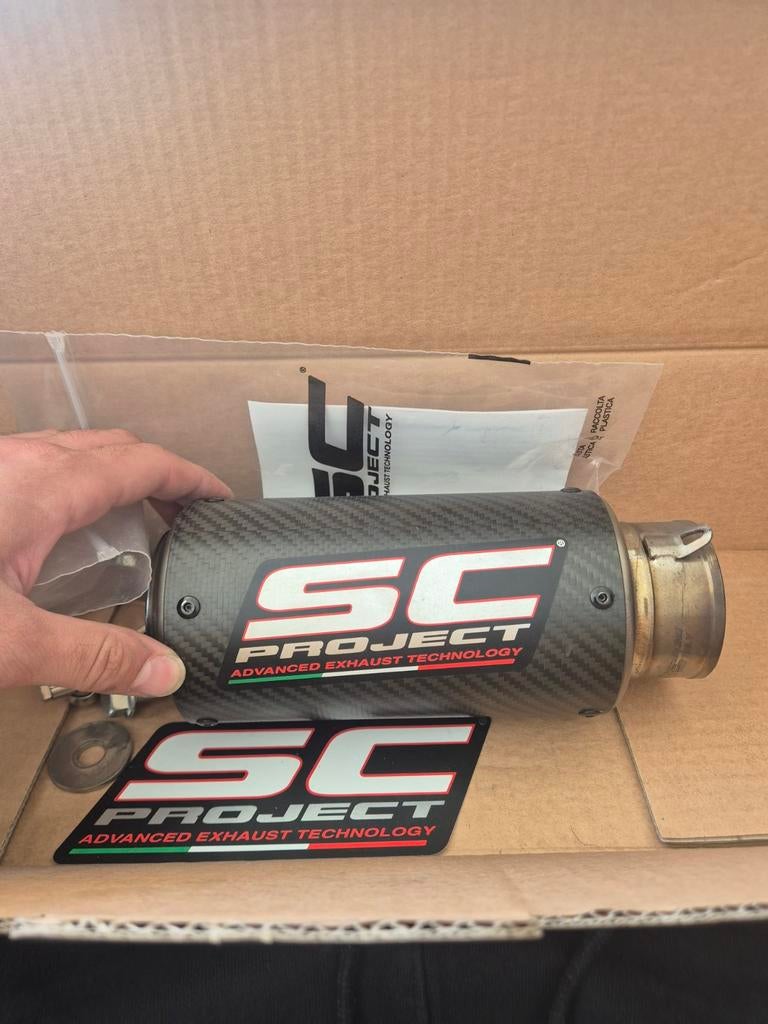 SC-Project CR-T Carbon Fibre Uitlaat 60mm Inlaat, Ophalen, Gebruikt