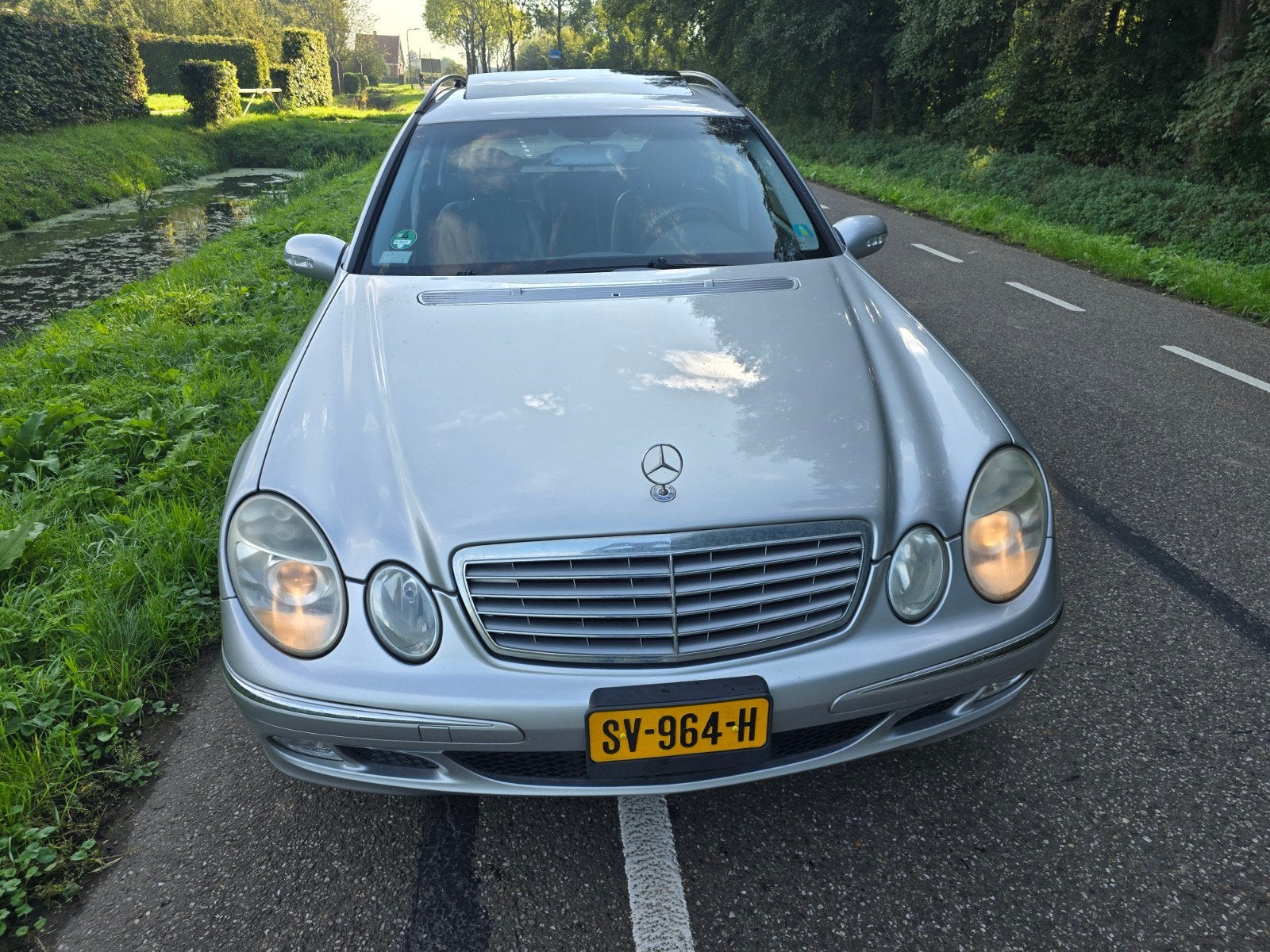 7 zitsMercedes E Klasse 320 combi bj 2004 aut.navi airco enz, Auto's, Automaat, Achterwielaandrijving, Zwart, Verwarmde buitenspiegels