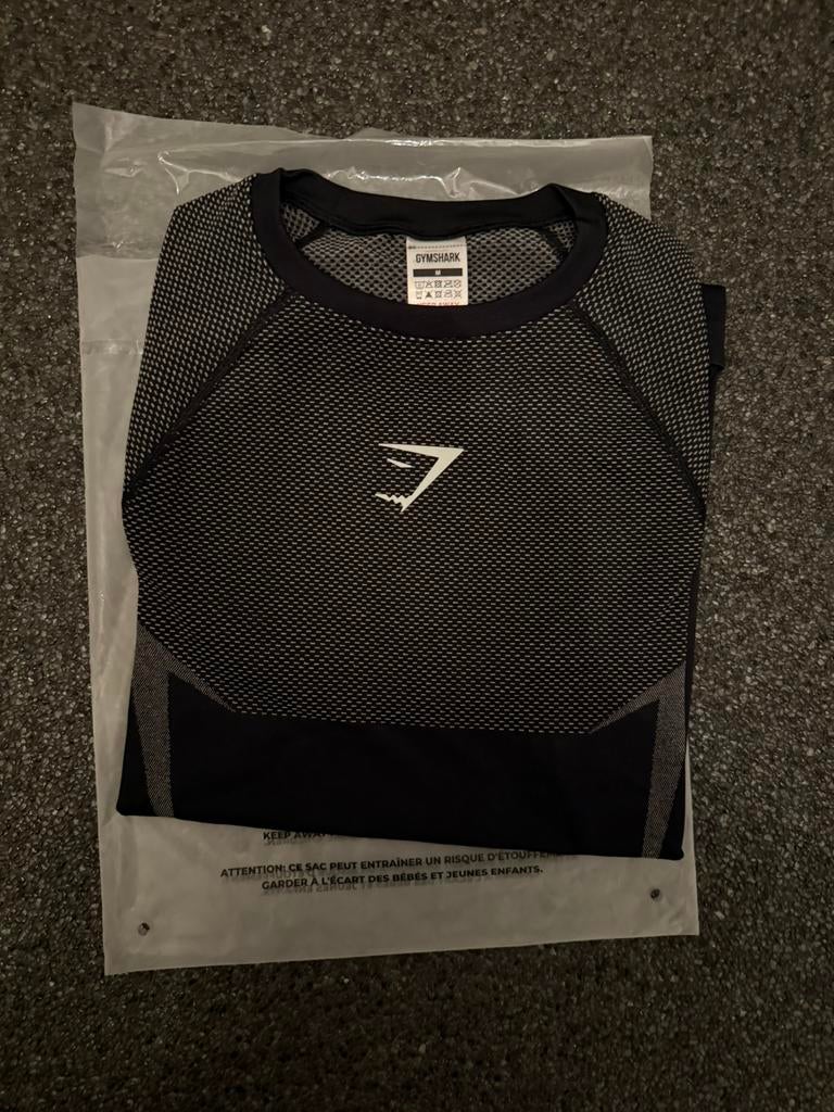 Gymshark Onyx V5 - T-Shirt Black-White (M), Ophalen of Verzenden, Nieuw, Maat 48/50 (M), Zwart
