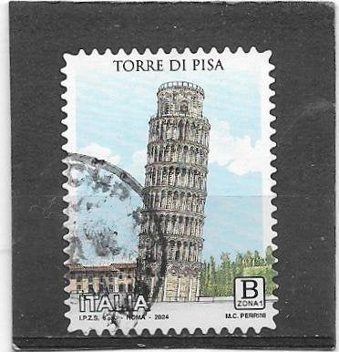 Italie 2024 Toren van Pisa, Verzenden, Gestempeld