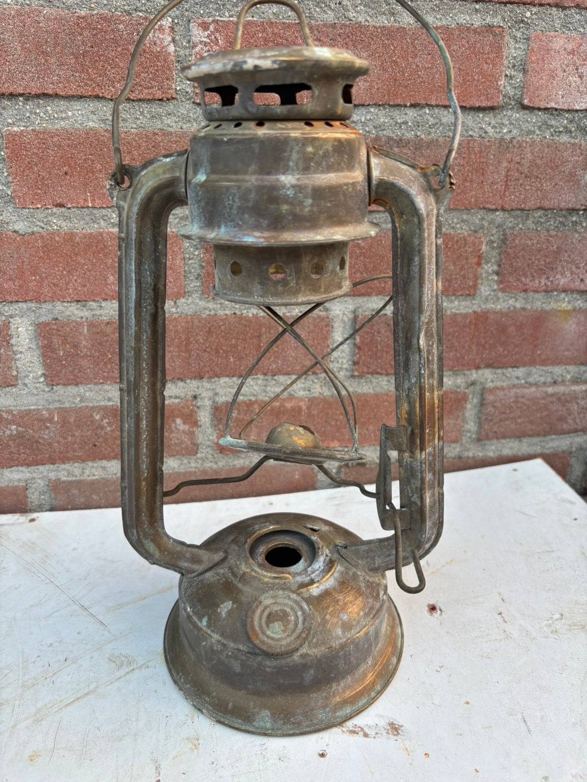 Stomlamp, lantaarn, olielamp, petroleum, Antiek en Kunst, Ophalen of Verzenden