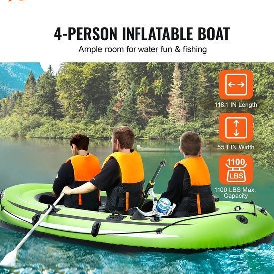 Opblaasbare Boot - Opblaasbare Kano - Boot - Kayak - 4 Perso, Corvance B.V., Verzenden, Nieuw, Corvancebol@gmail.com