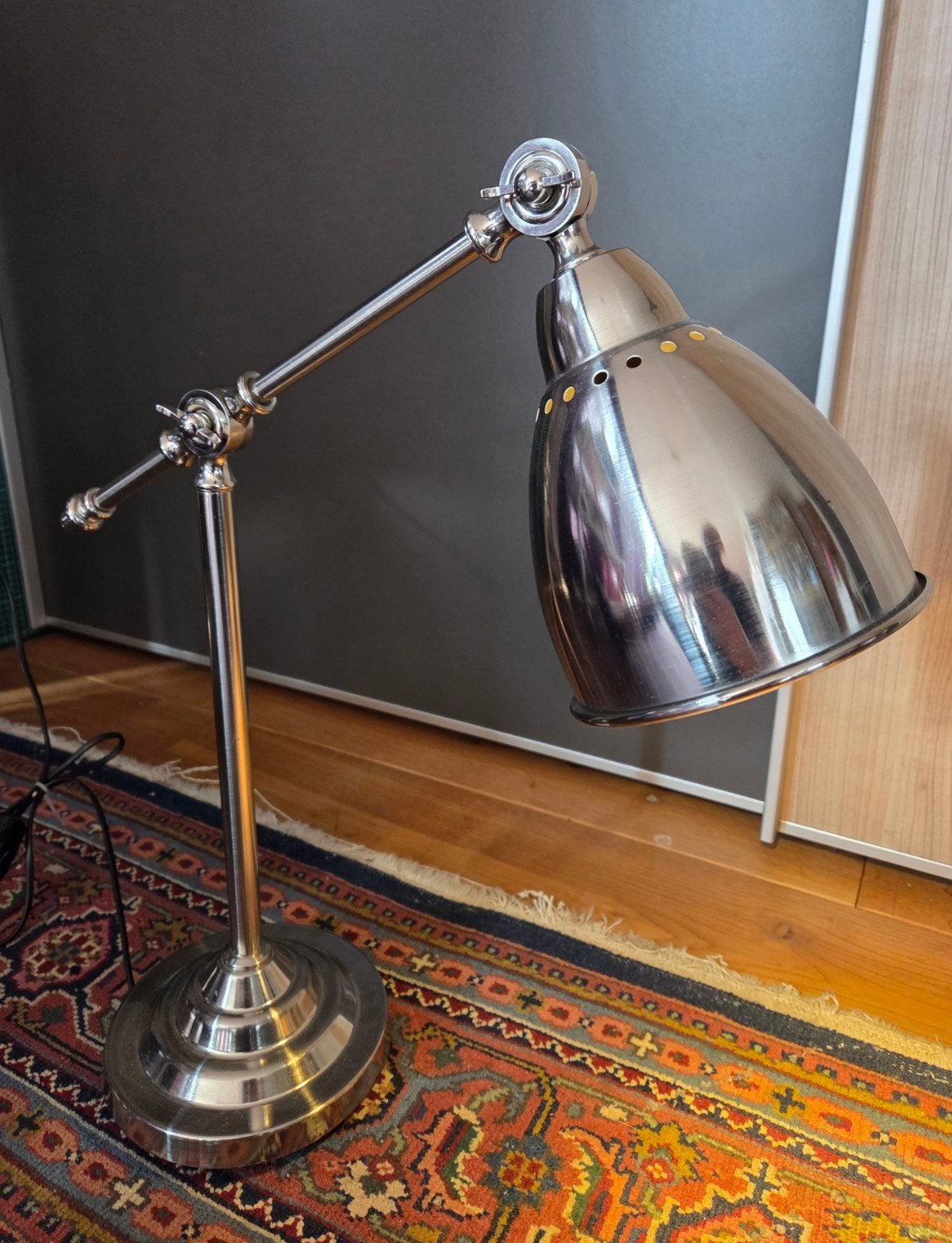 Ikea buraulamp metallic. Vintage., Ophalen, Bureaulamp, Zo goed als nieuw, IKEA