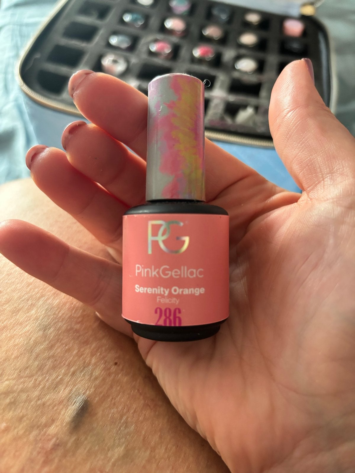 PinkGellac Serenity Orange Felicity 286 gellak, Oranje, Ophalen of Verzenden, Zo goed als nieuw, Handen en Nagels