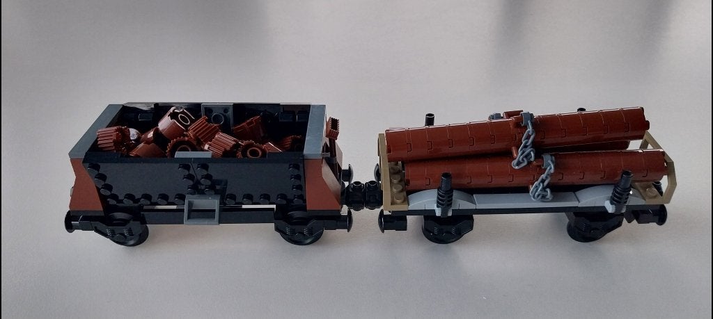 Lego wagon met houtblokken + wagon met boomstammen, Ophalen of Verzenden, Nieuw, Complete set, City