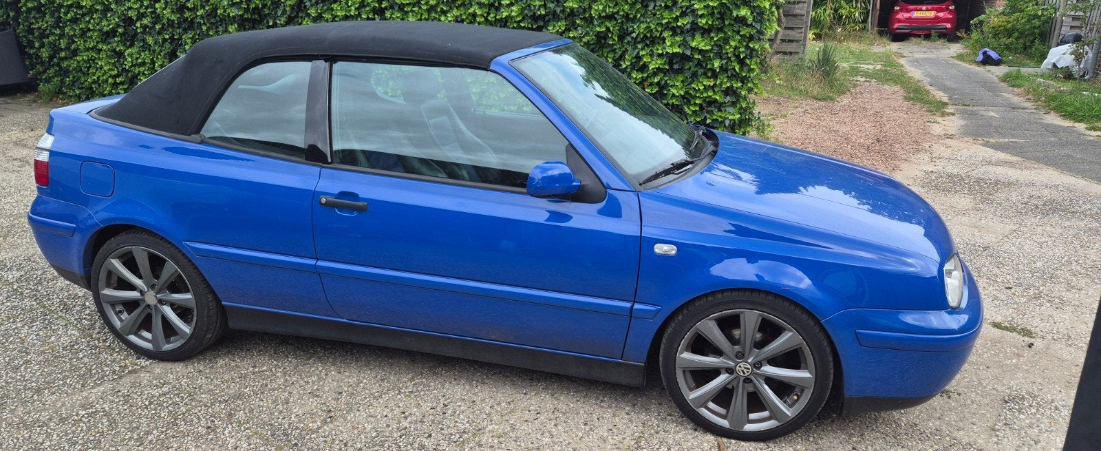 Volkswagen Golf 1.6 Cabriolet 74KW 2000 Blauw, Auto's, Voorwielaandrijving, 1131 kg, Lederen bekleding, 4 cilinders