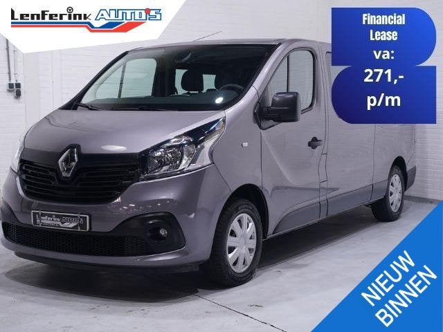 Renault Trafic 1.6 dCi 125 pk Dubbel Cabine L2 Navi, Trekhaa, Auto's, Voorwielaandrijving, Gebruikt, 2000 kg, Automatische klimaatregeling