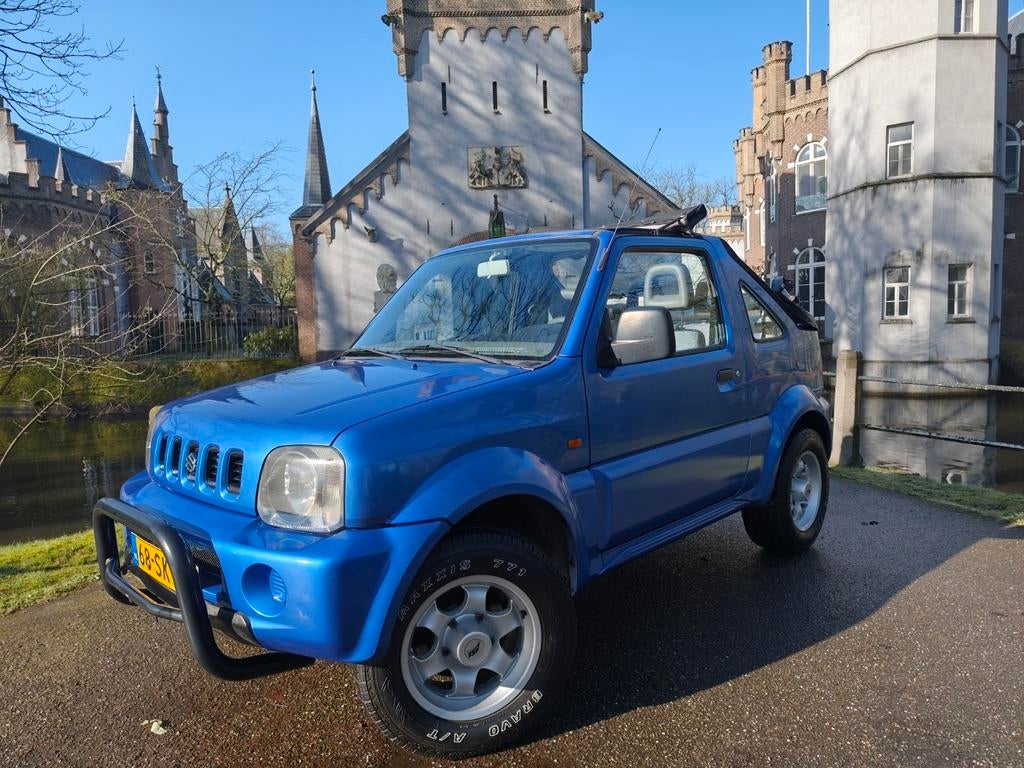 Suzuki Jimny 1.3 Cabrio 4WD 2006 Blauw / trekhaak / NAP!!, 13 km/l, Stof, 40 €/maand, 4 cilinders