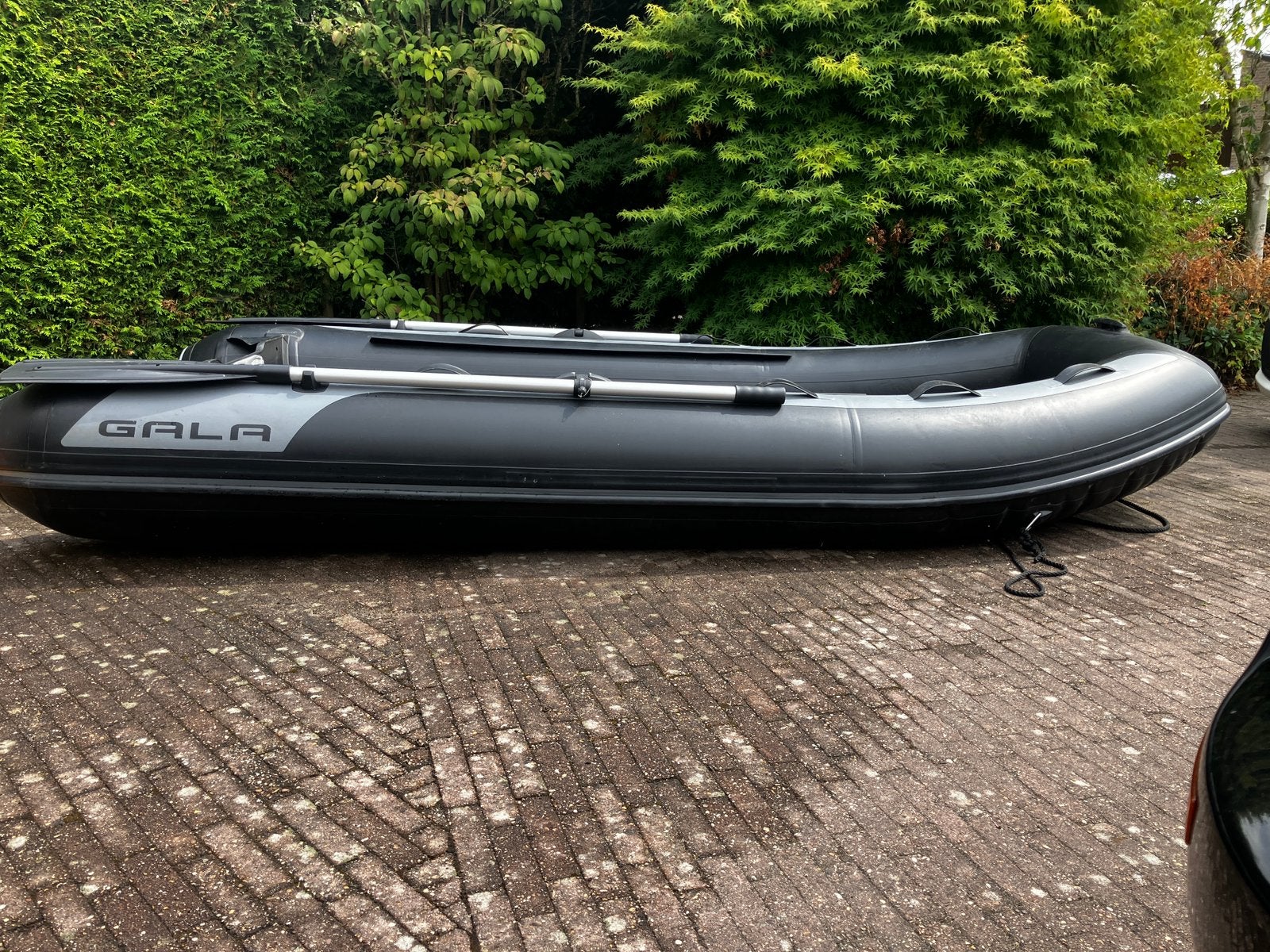 Rubberboot Gala F330 (inclusief elektrische motor), Ophalen, Aluminium, Elektrisch, Zo goed als nieuw