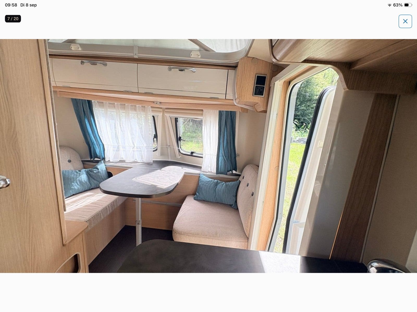 Eriba Touring 542 60 ED 2020+mover, luifel, fietsdrager enz!, Caravans en Kamperen, Tot en met 3, Particulier, 5 tot 6 meter, Eriba
