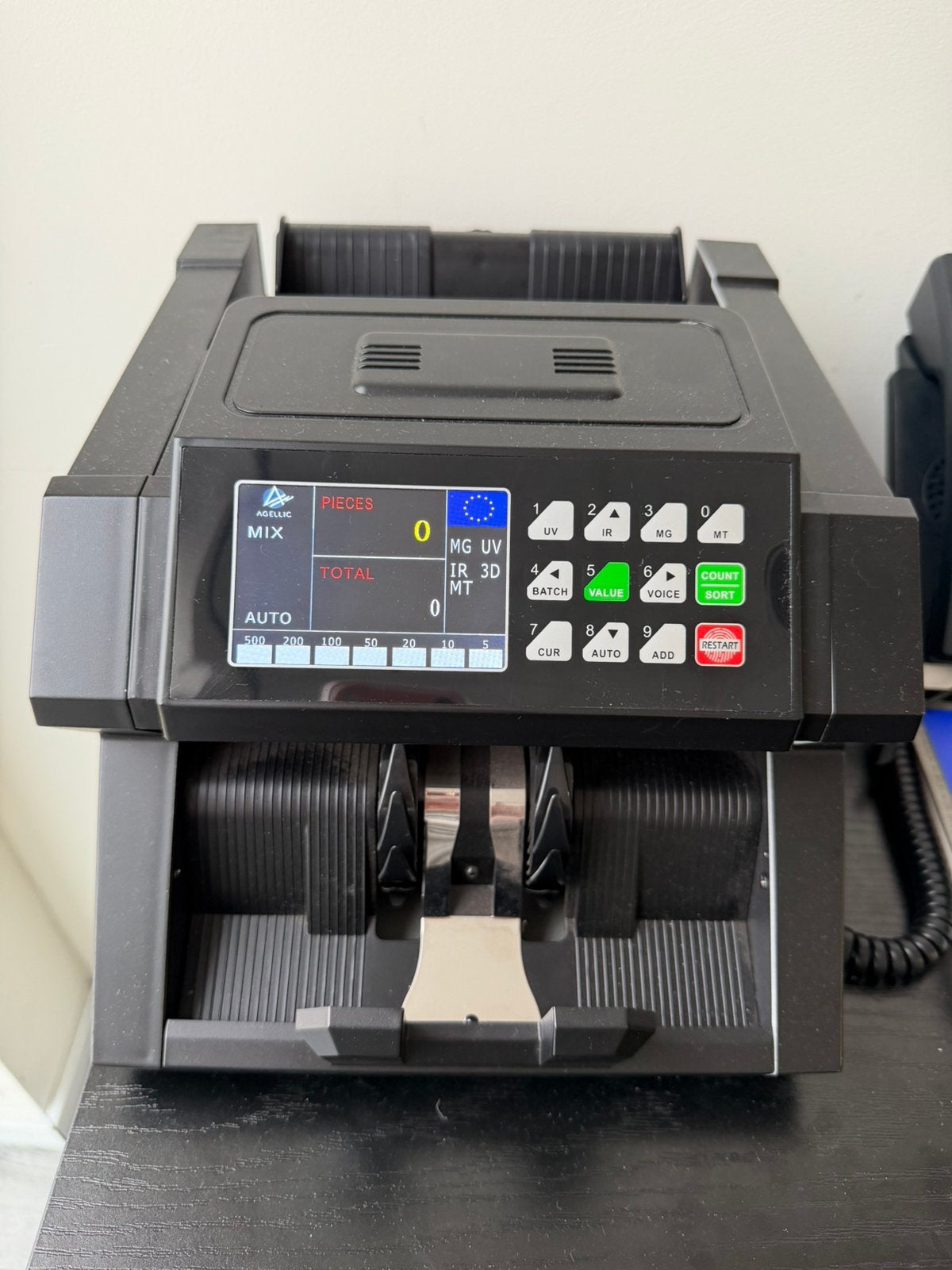Agellic Geldtelmachine Biljettenteller met Detectie, Ophalen of Verzenden