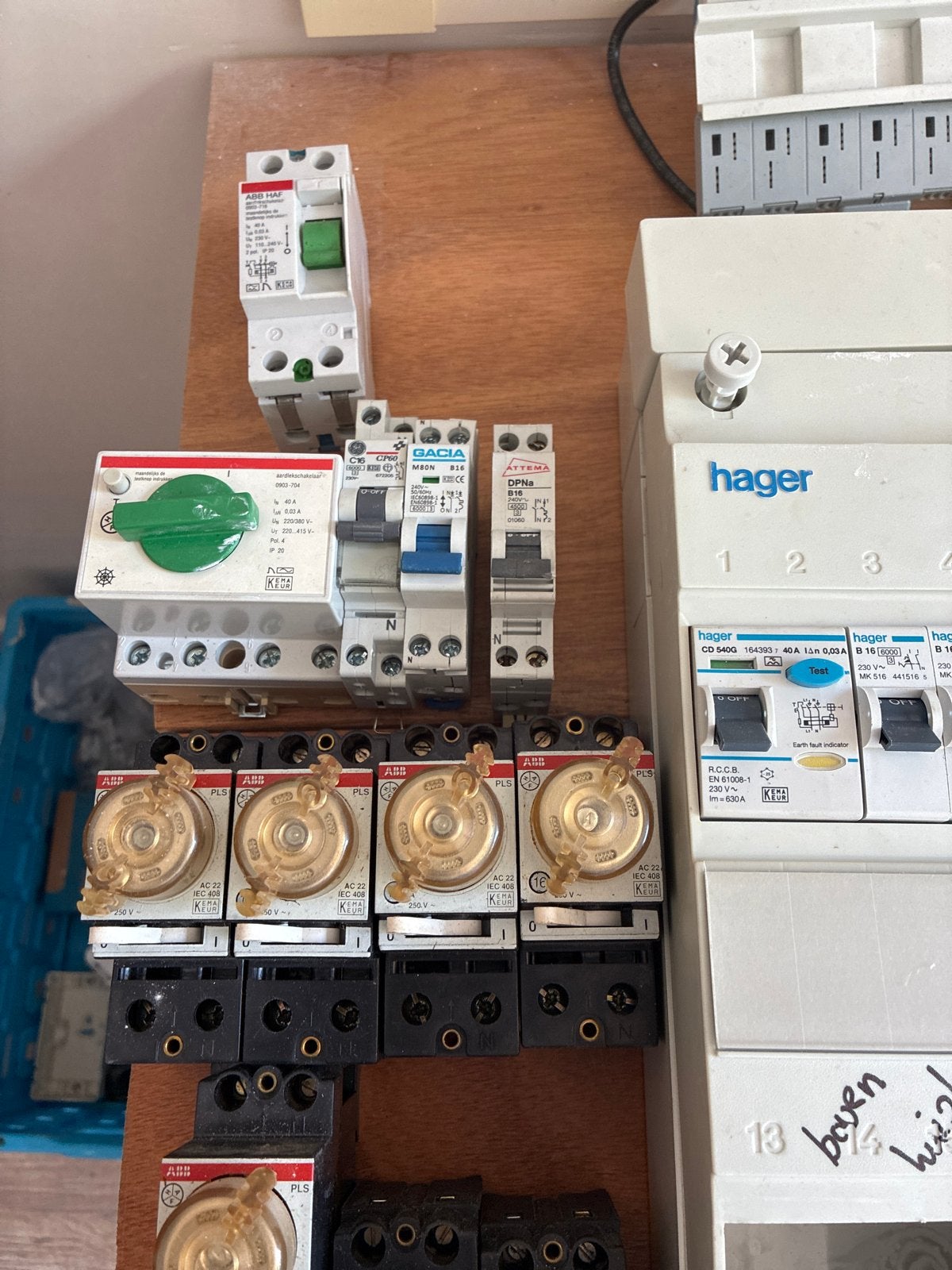 Diverse meterkast onderdelen: Hager, ABB, Legrand, Ophalen of Verzenden, Gebruikt, Hager, Groepenkast
