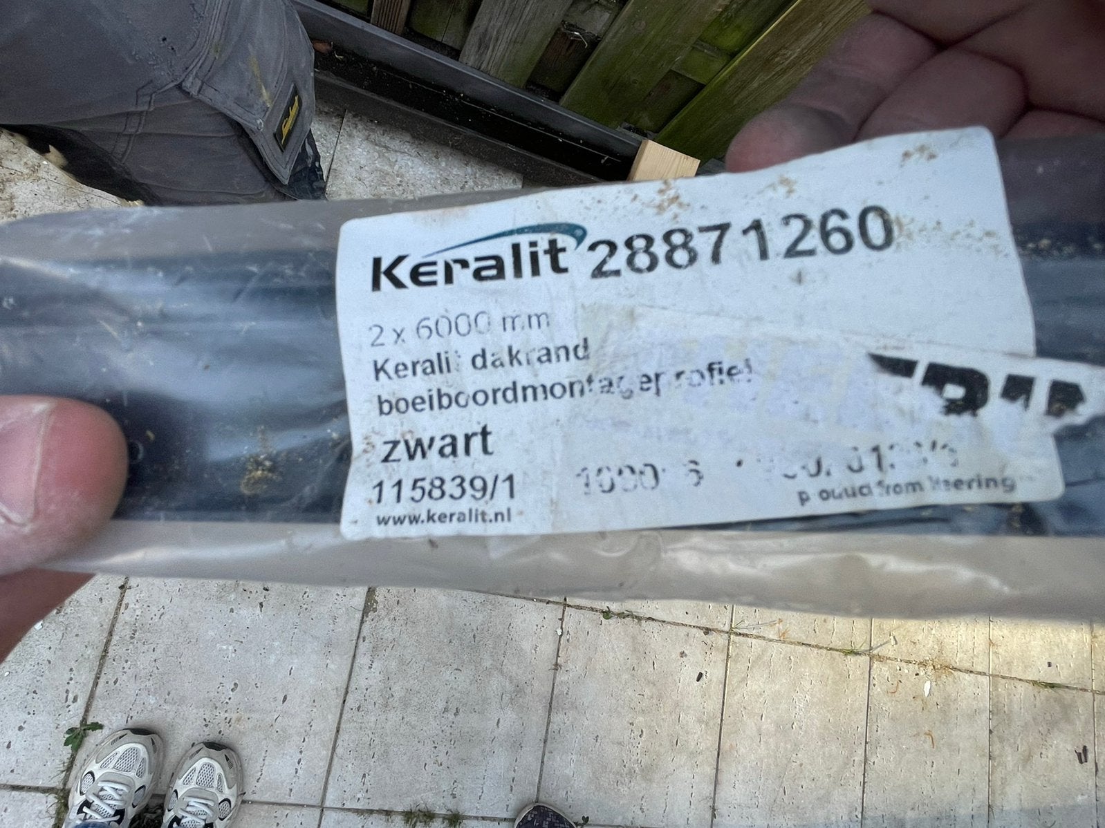Keralit 2x boeiboordmontageprofiel 6m zwart, Ophalen, Kunststof, 10 tot 15 m², Zwart