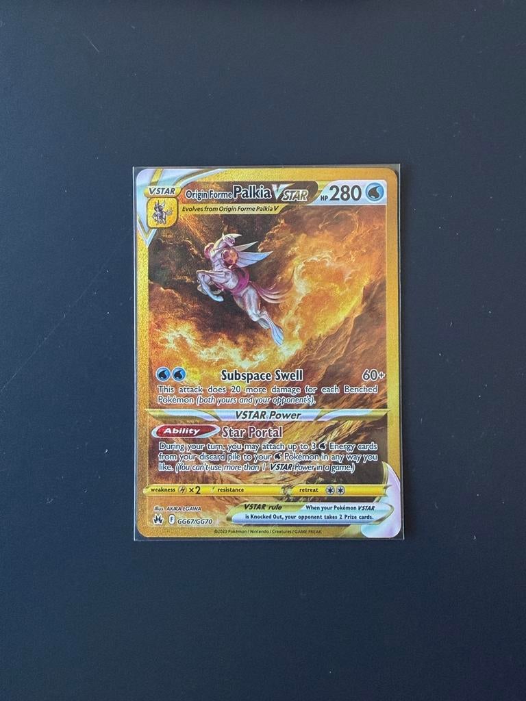 Pokemon - Palkia Origin Forme CRZ GG67, Ophalen, Zo goed als nieuw, Losse kaart, Foil