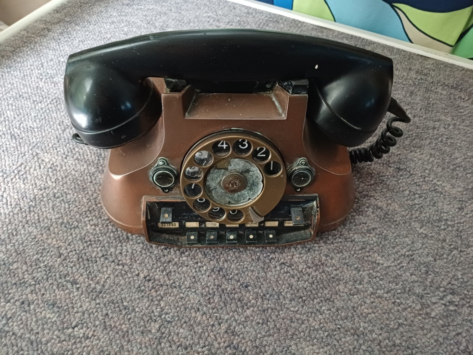 Vintage Telefoon met Draaischijf - Jaren '50/'60, Telecommunicatie, Vaste telefoons | Niet Draadloos, Ophalen, Gebruikt, Met draaischijf