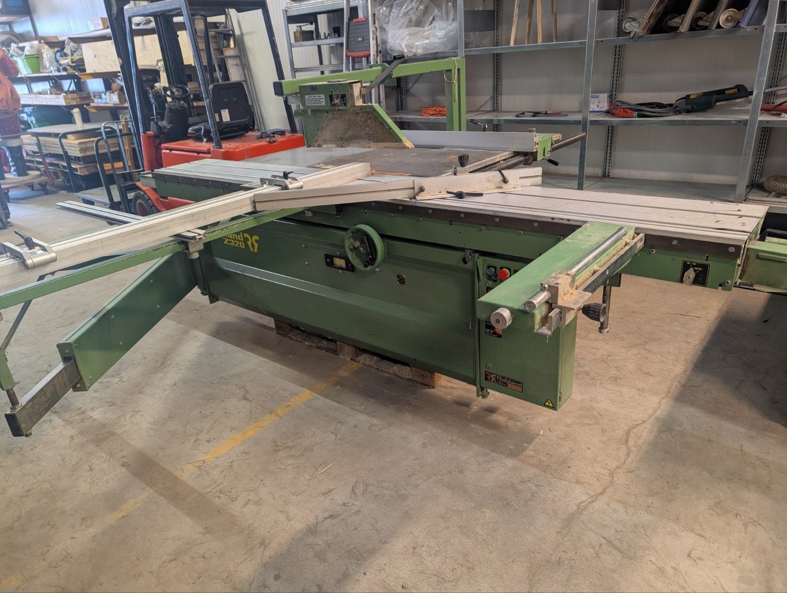 robland Z320 formaatzaag, Doe-het-zelf en Verbouw, Ophalen, Gebruikt, 70 mm of meer, 1200 watt of meer