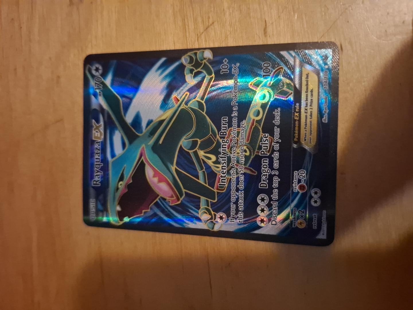 Rayquaza EX#104 2015 104/108, Hobby en Vrije tijd, Foil, Losse kaart, Ophalen of Verzenden, Zo goed als nieuw