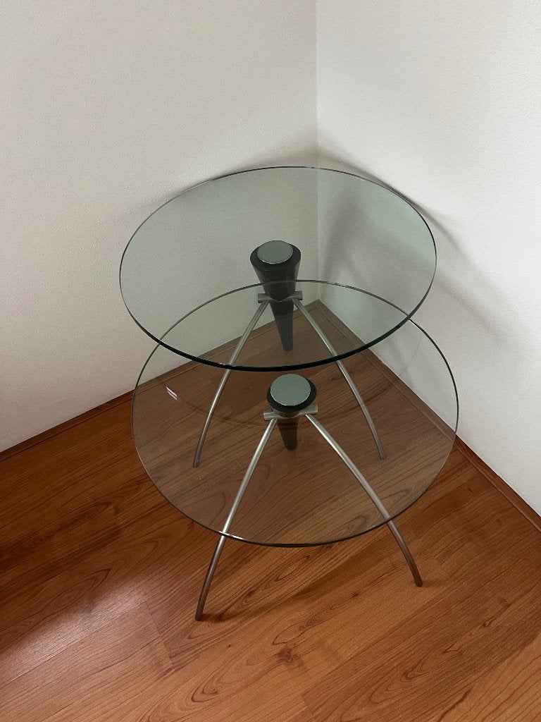 Glazen bijzettafels met ronde bladen van RONALD SCHNITT, Minder dan 55 cm, Rond, Modern, Ophalen