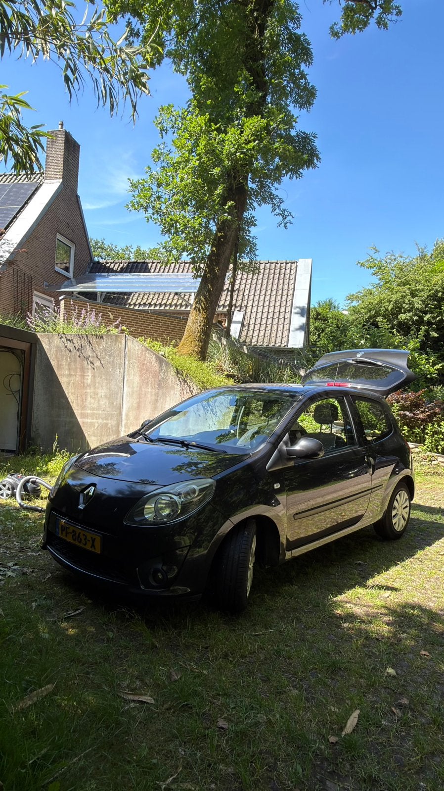 Renault Twingo 1.2 16V 2008 Zwart, Auto's, Voorwielaandrijving, 4 cilinders, 4 stoelen, Zwart