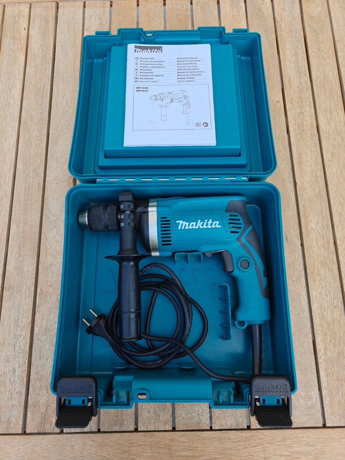Makita HP1631 + Koffer (weinig gebruikt!), Doe-het-zelf en Verbouw, Gereedschap | Boormachines, Boor- en/of Breekhamer, Ophalen of Verzenden