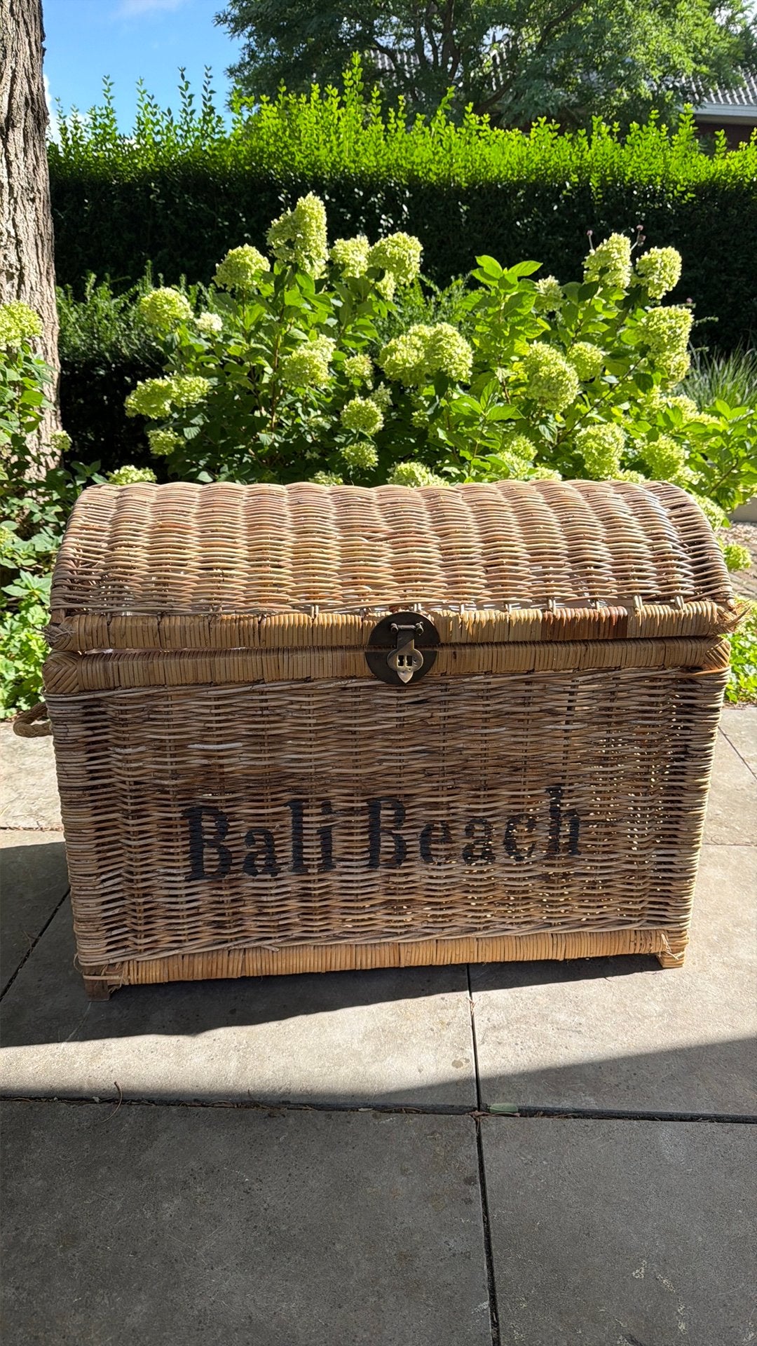 Grote rotan Bali Beach opbergkist – 80 cm – met voering, Ophalen, Gebruikt, 50 tot 100 cm, 75 tot 100 cm